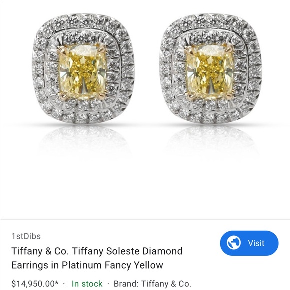 Tiffany & Co. Soleste Diamond Earrings in Platinum - Picture 5 of 6